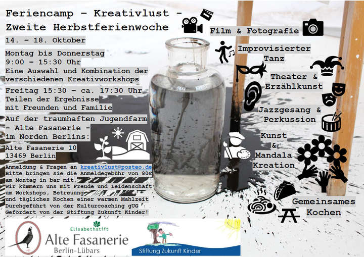 Feriencamp Kreativlust in der zweiten Herbstferienwoche | Alte Fasanerie Feriencamp Kreativlust in der zweiten Herbstferienwoche () | Alte Fasanerie