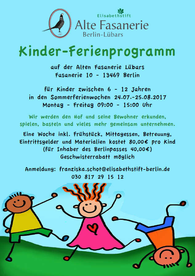 Kinder-Sommerferienprogramm auf der Alten Fasanerie | Alte Fasanerie Kinder-Sommerferienprogramm auf der Alten Fasanerie () | Alte Fasanerie
