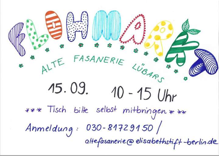 Flohmarkt für Kinder und Familien am 15. September 2019 | Alte Fasanerie Flohmarkt für Kinder und Familien am 15. September 2019 (Flohmarkt) | Alte Fasanerie