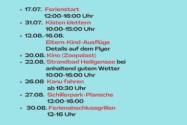 Sommerferien | Alte Fasanerie